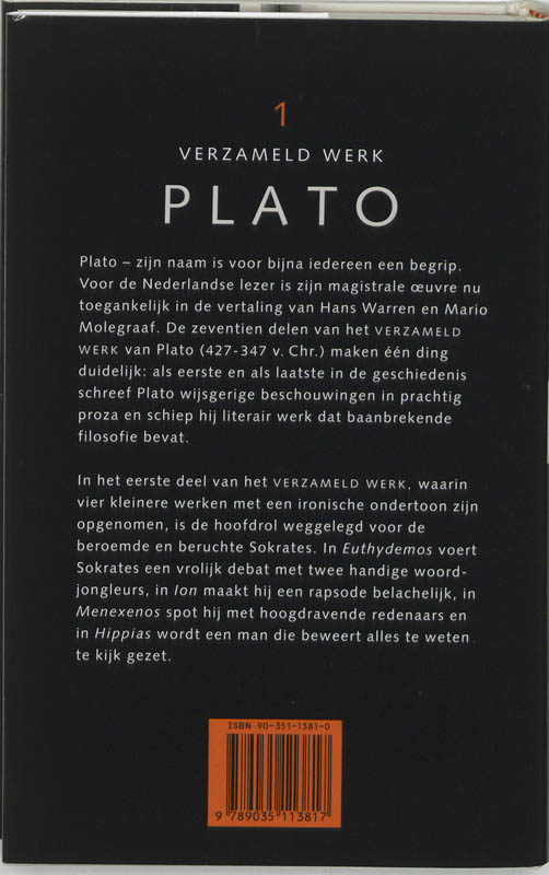 Achterkant van Euthydemos, Ion, Menexenos, Hippias