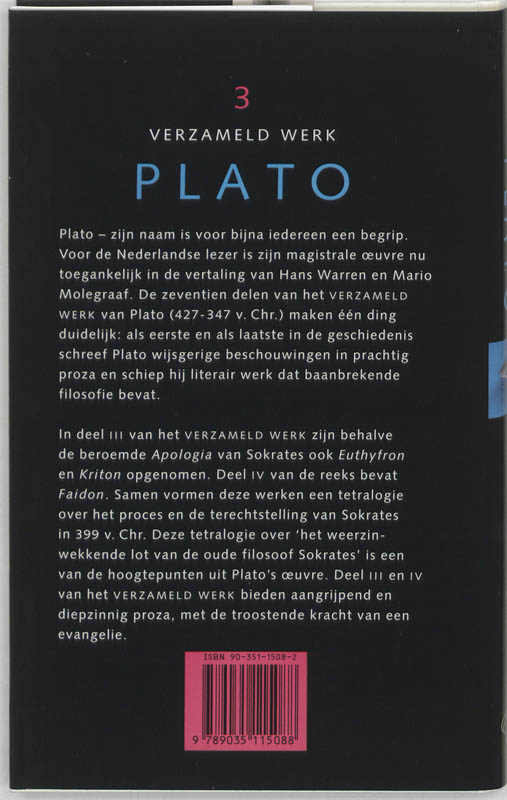 Achterkant van Euthyfron, Apologia, Kriton