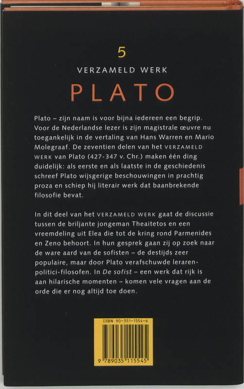 Achterkant van De sofist