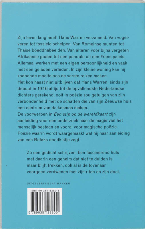 Achterkant van Een stip op de wereldkaart