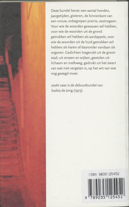 Achterkant van Zoekt vaas