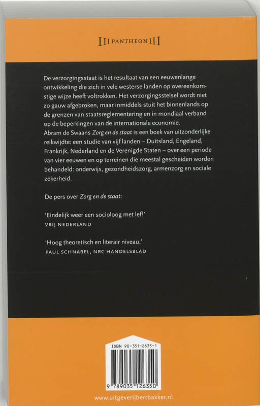 Achterkant van Zorg en de staat