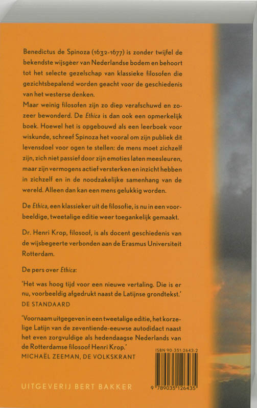 Achterkant van Ethica
