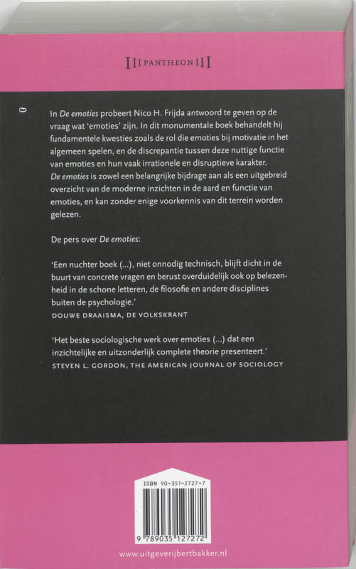 Achterkant van De emoties