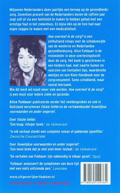 Achterkant van Hoe overleef ik de zorg?