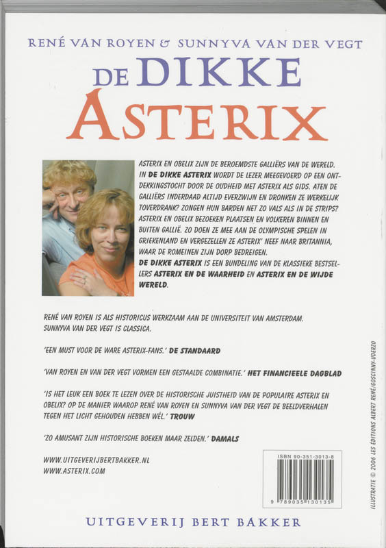 Achterkant van De dikke Asterix