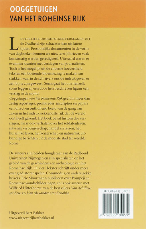 Achterkant van Ooggetuigen van het Romeinse Rijk