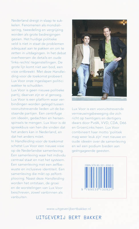 Achterkant van Lux voor handleiding voor de toekomst