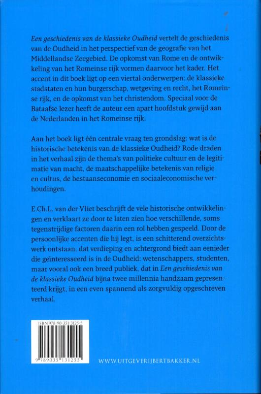Achterkant van Een geschiedenis van de klassieke oudheid
