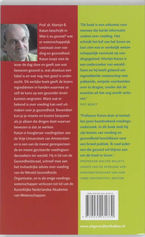 Achterkant van Wat is nu gezond?