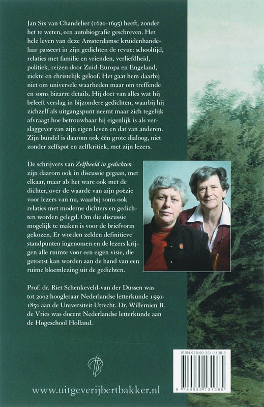 Achterkant van Zelfbeeld in gedichten