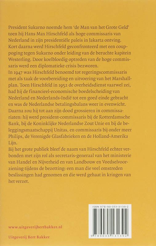 Achterkant van Dr. Hans Max Hirschfeld