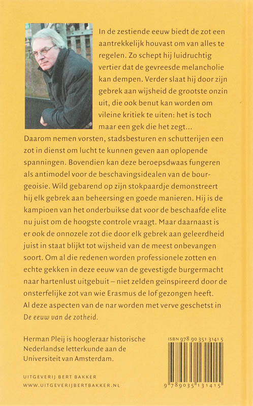 Achterkant van Eeuw van de zotheid