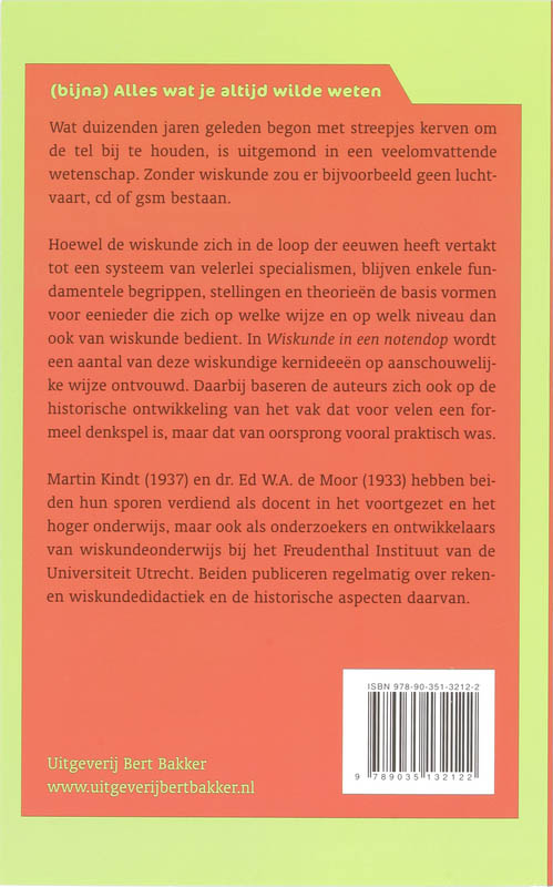 Achterkant van Wiskunde in een notendop