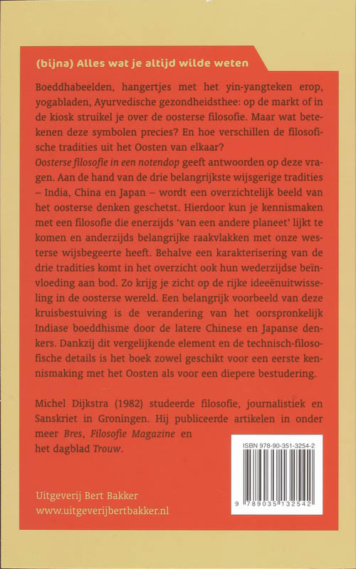 Achterkant van Oosterse filosofie in een notendop