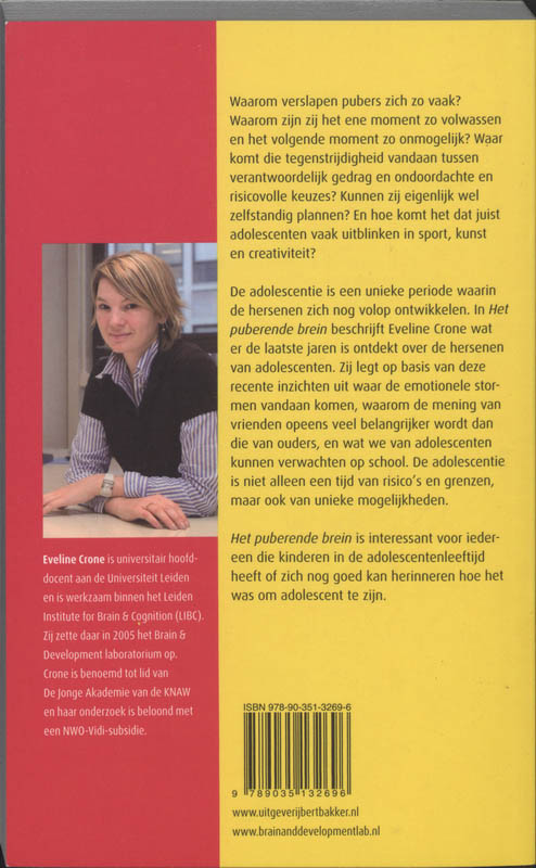 Achterkant van Het puberende brein