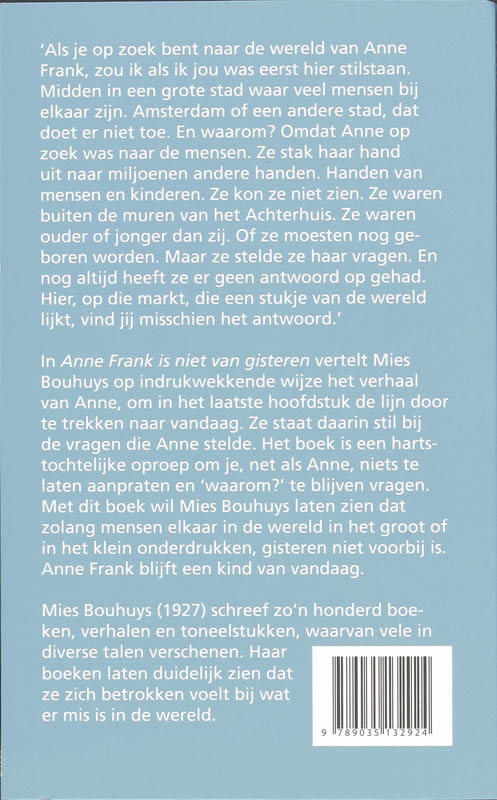 Achterkant van Anne Frank is niet van gisteren