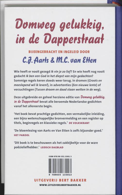 Achterkant van Domweg gelukkig, in de Dapperstraat