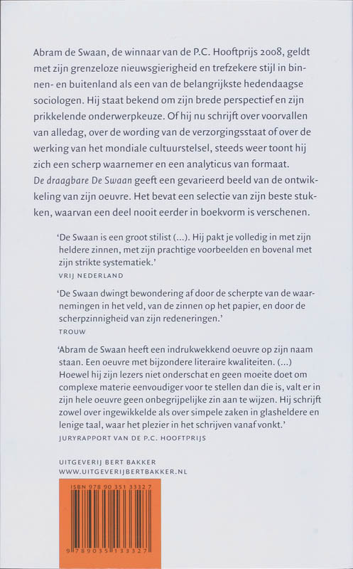 Achterkant van Draagbare De Swaan