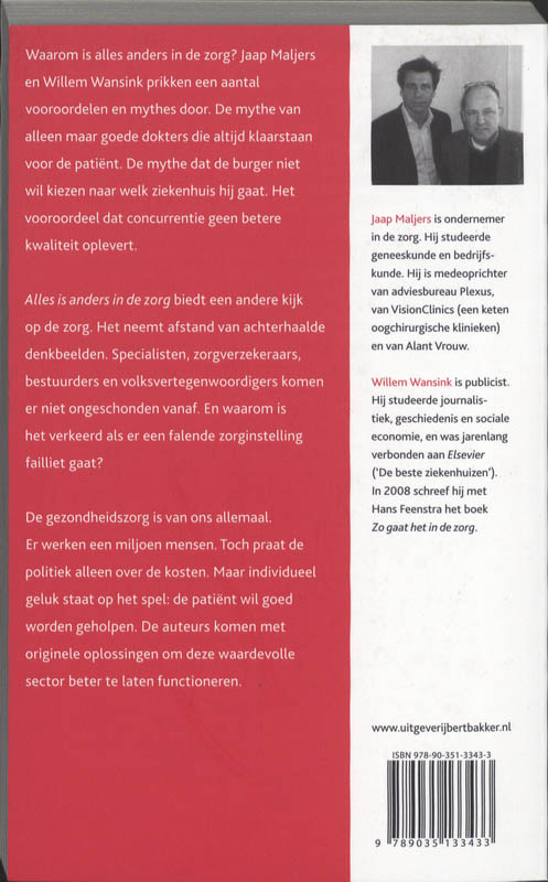 Achterkant van Alles is anders in de zorg