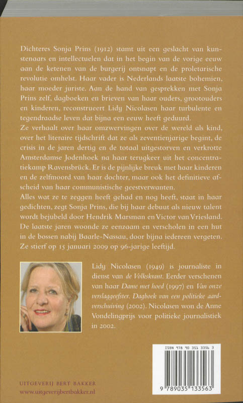 Achterkant van De eeuw van Sonja Prins