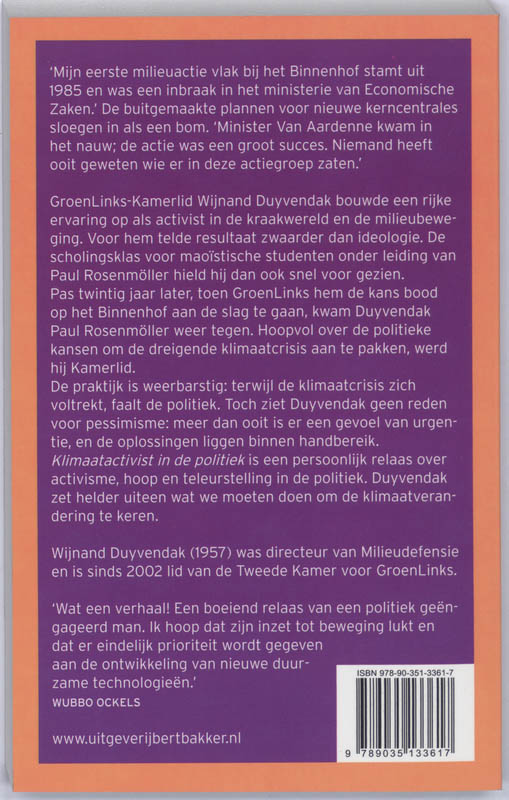 Achterkant van Klimaatactivist in de politiek