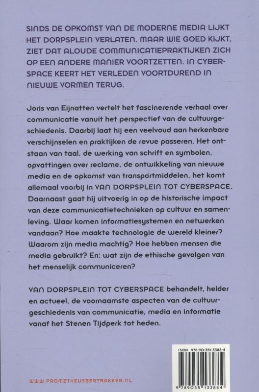 Achterkant van Van dorpsplein tot cyberspace