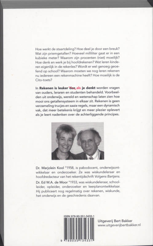 Achterkant van Rekenen is leuker dan/als je denkt
