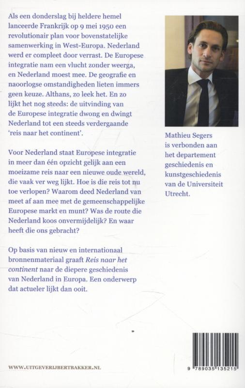 Achterkant van Reis naar het continent