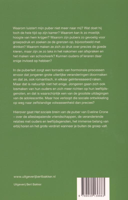 Achterkant van Het sociale brein van de puber