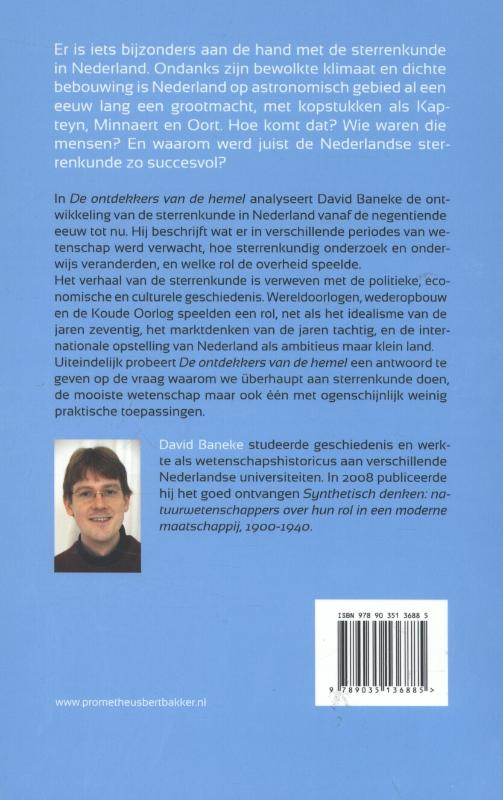 Achterkant van De ontdekkers van de hemel