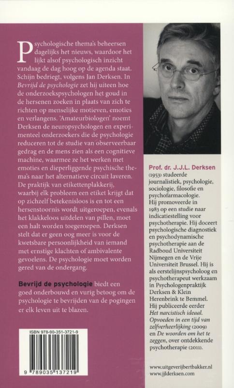 Achterkant van Bevrijd de psychologie