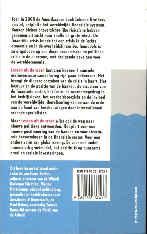 Achterkant van Lessen uit de crash