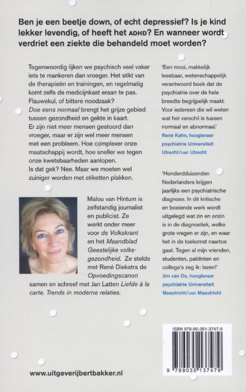 Achterkant van Doe eens normaal