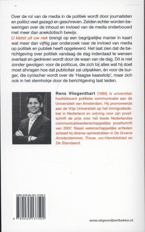 Achterkant van U kletst uit uw nek