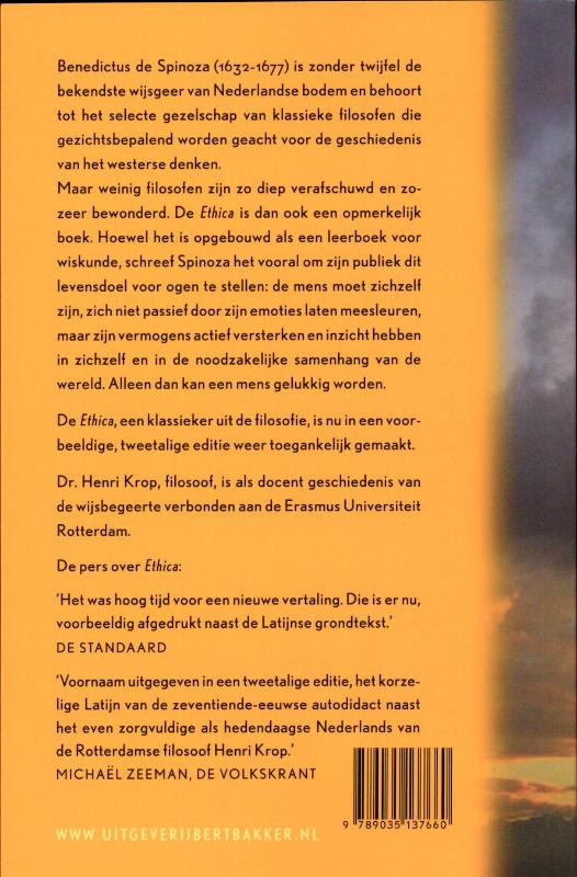Achterkant van Ethica