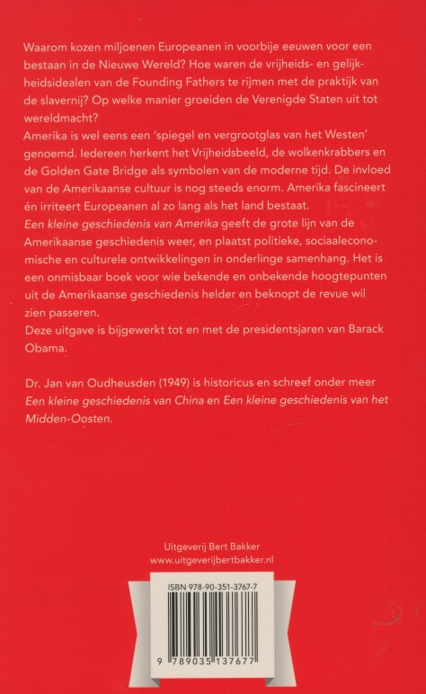 Achterkant van Een kleine geschiedenis van Amerika