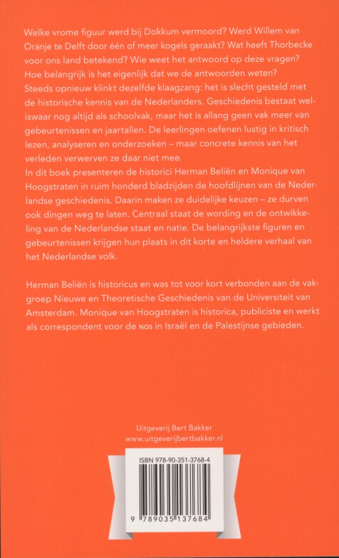 Achterkant van Kleine geschiedenis van Nederland