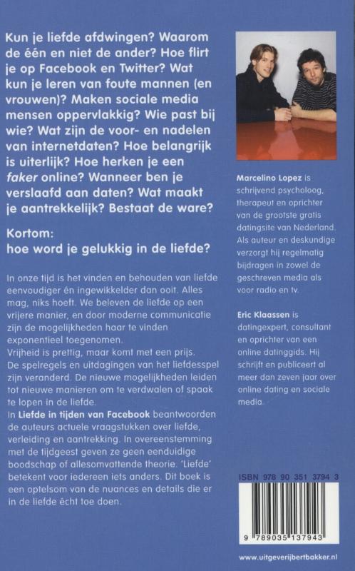 Achterkant van Liefde in tijden van Facebook