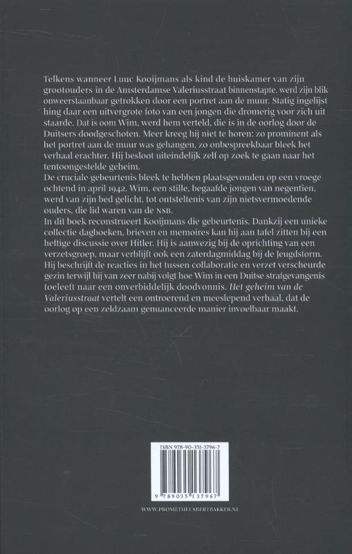 Achterkant van Het geheim van de Valeriusstraat
