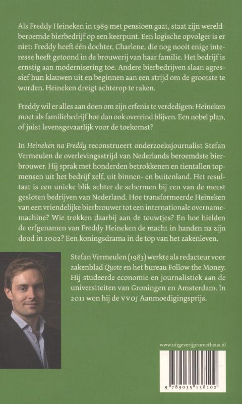 Achterkant van Heineken na Freddy