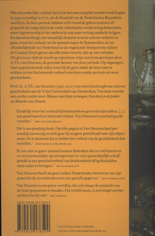 Achterkant van De last van veel geluk