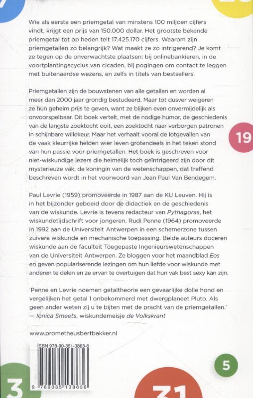 Achterkant van De pracht van priemgetallen