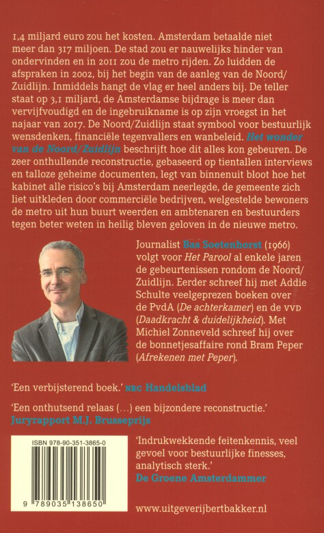Achterkant van Het wonder van de Noord/Zuidlijn