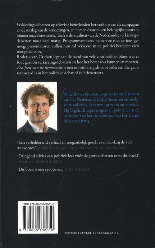 Achterkant van Een feest van de democratie