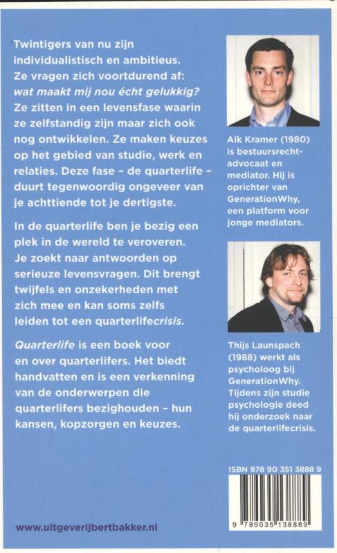Achterkant van Quarterlife