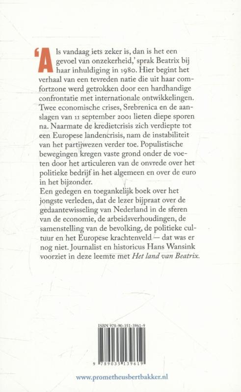 Achterkant van Het land van Beatrix