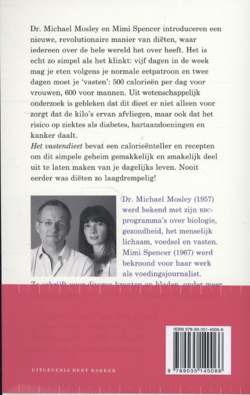 Achterkant van Het vastendieet