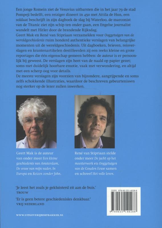 Achterkant van Ooggetuigen van de wereldgeschiedenis