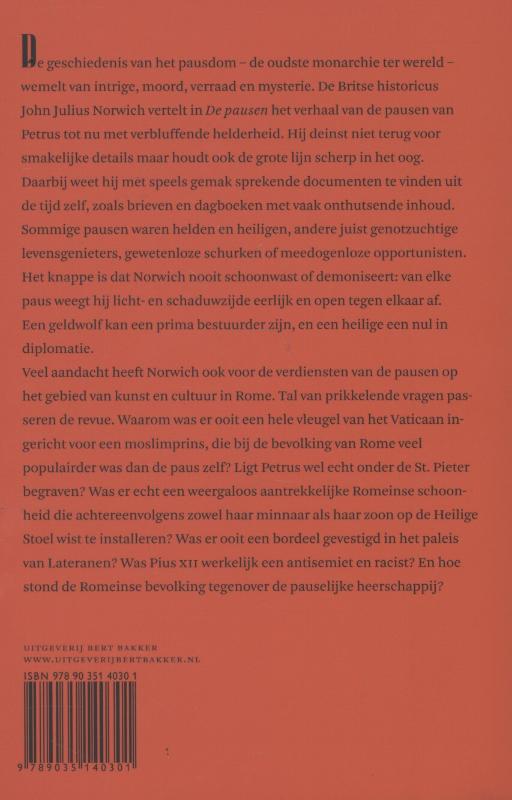 Achterkant van De pausen